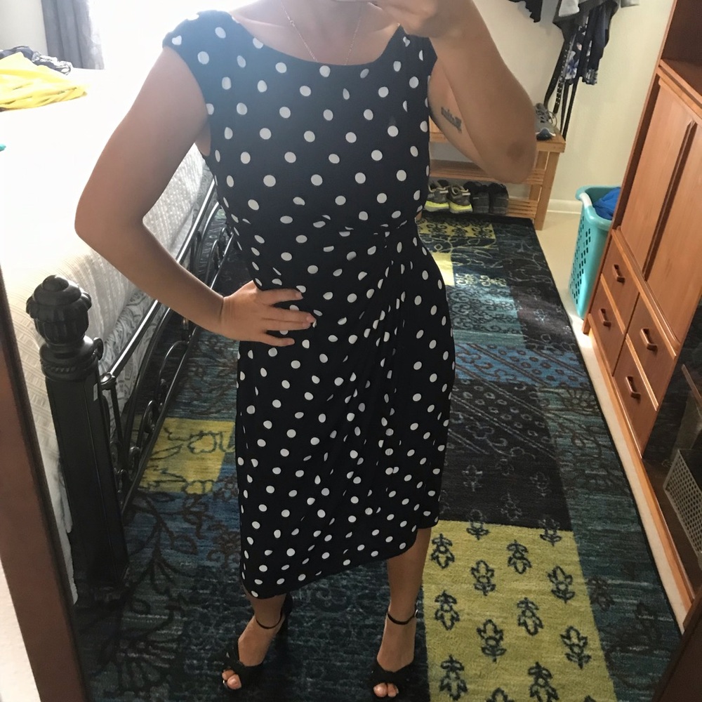 Connected apparel polka dot dress, size 10